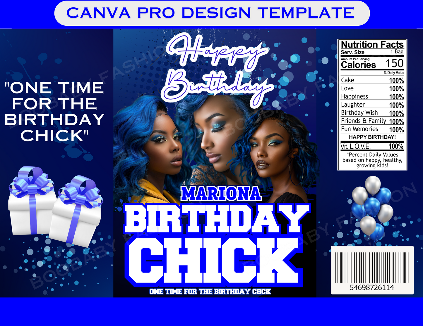 Birthday Chick Party Favors Bundle and mockup