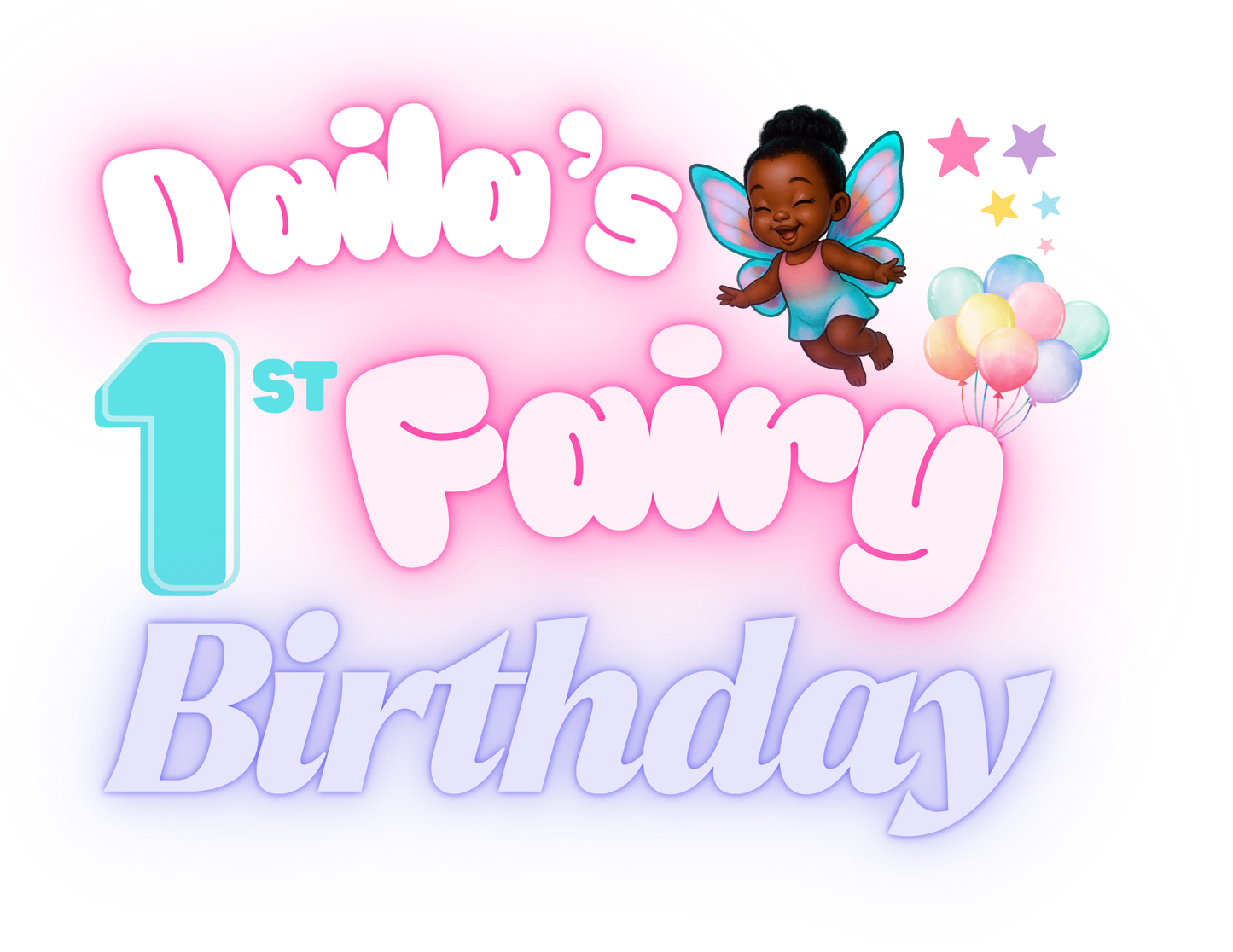Family Birthday Fairy Template Bundle with mockups