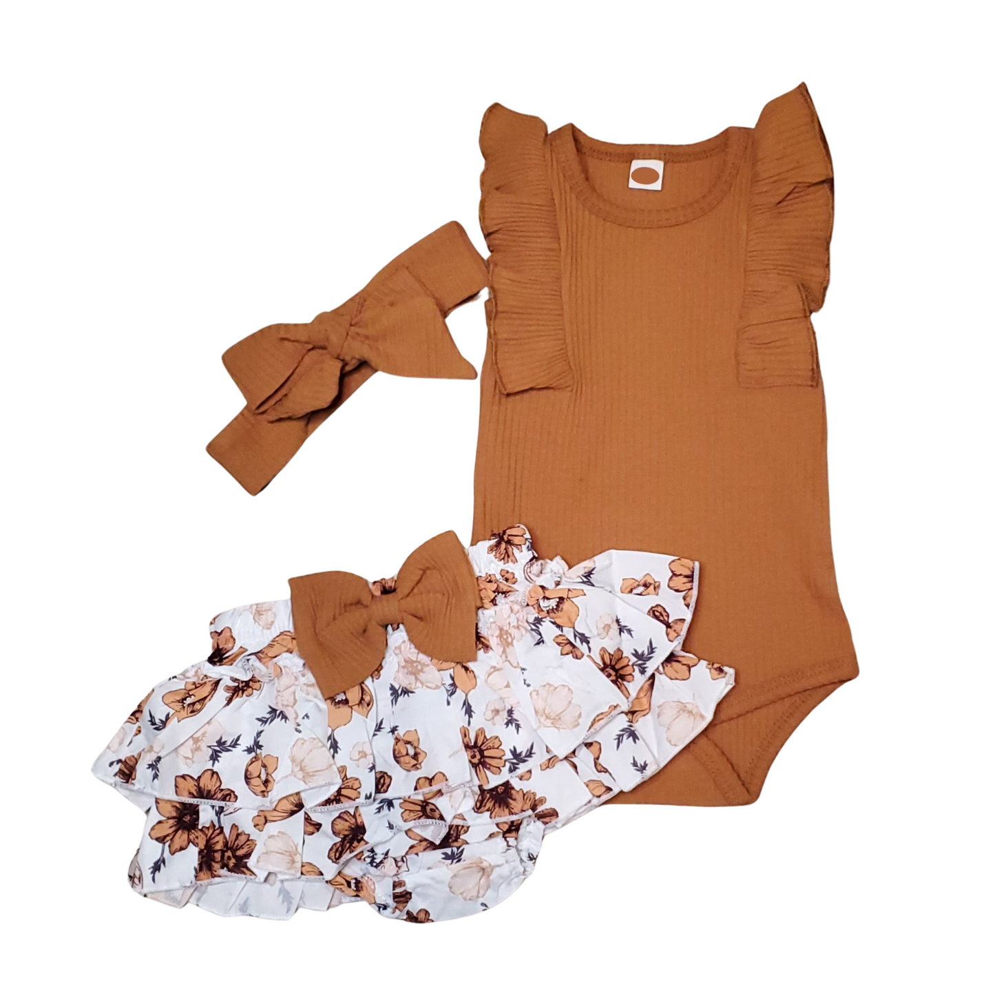 3pc Infant Floral Skirt Set