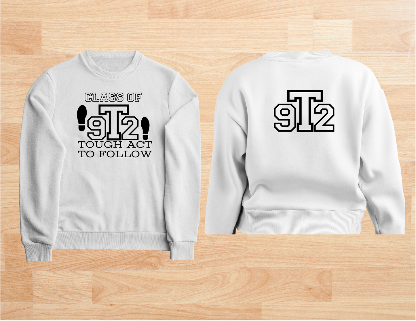Customized sweatshirt front/back design