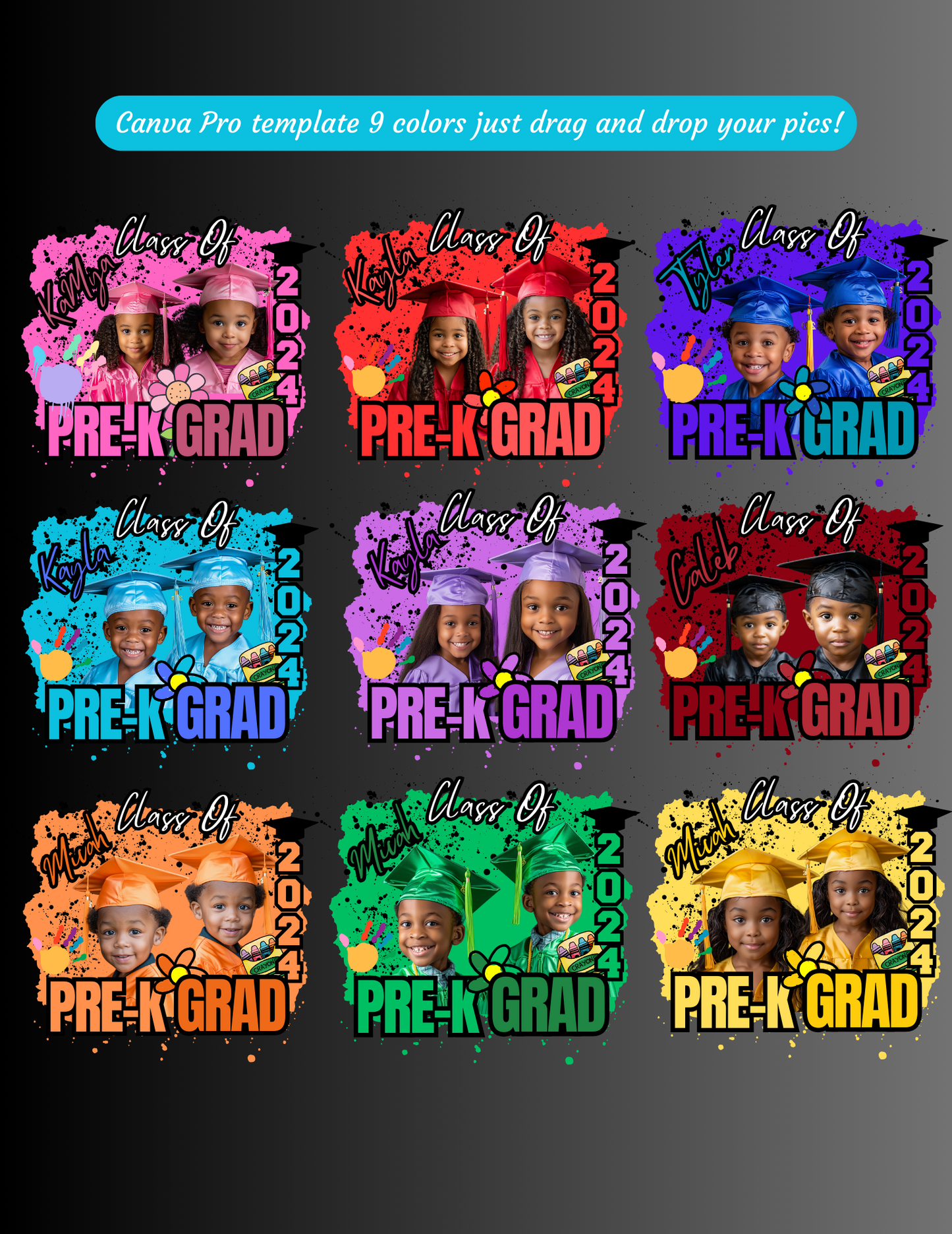 2024 Pre-K Graduate Template Design Bundle