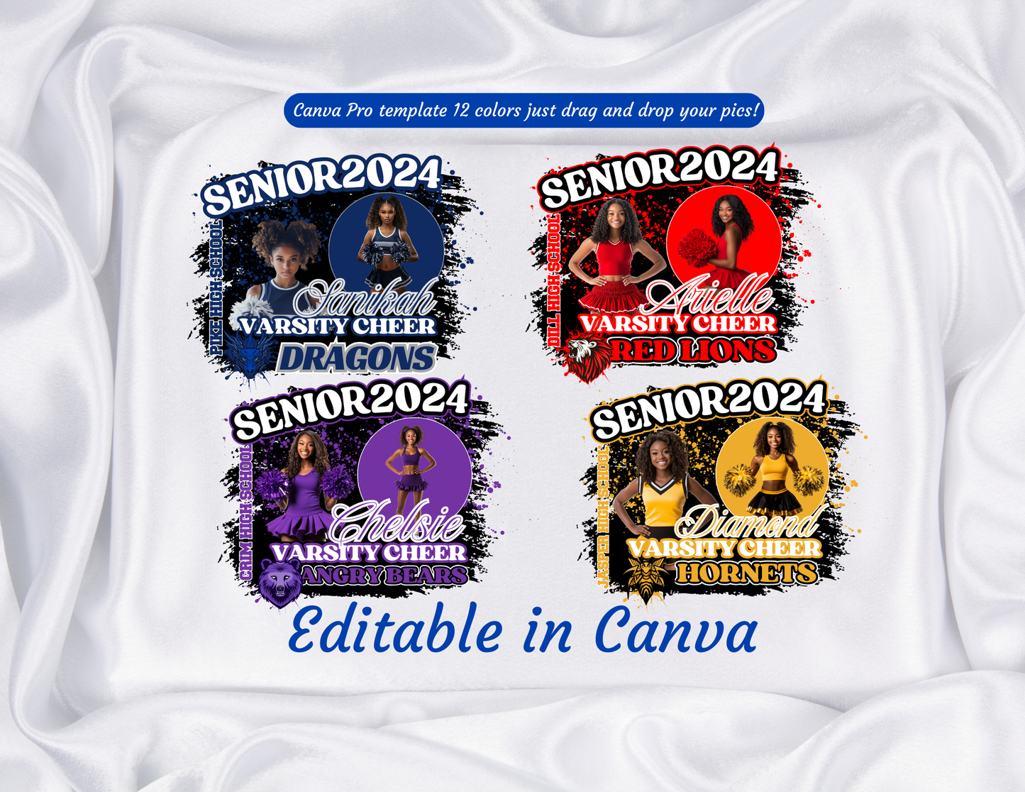 2024 Senior Cheer Varsity Template Bundle with mockups
