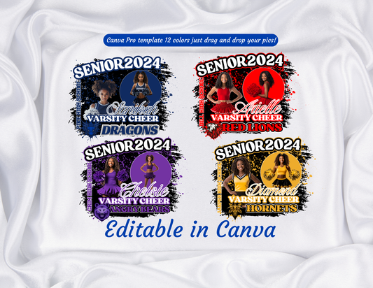 2024 Senior Cheer Varsity Template Bundle with mockups