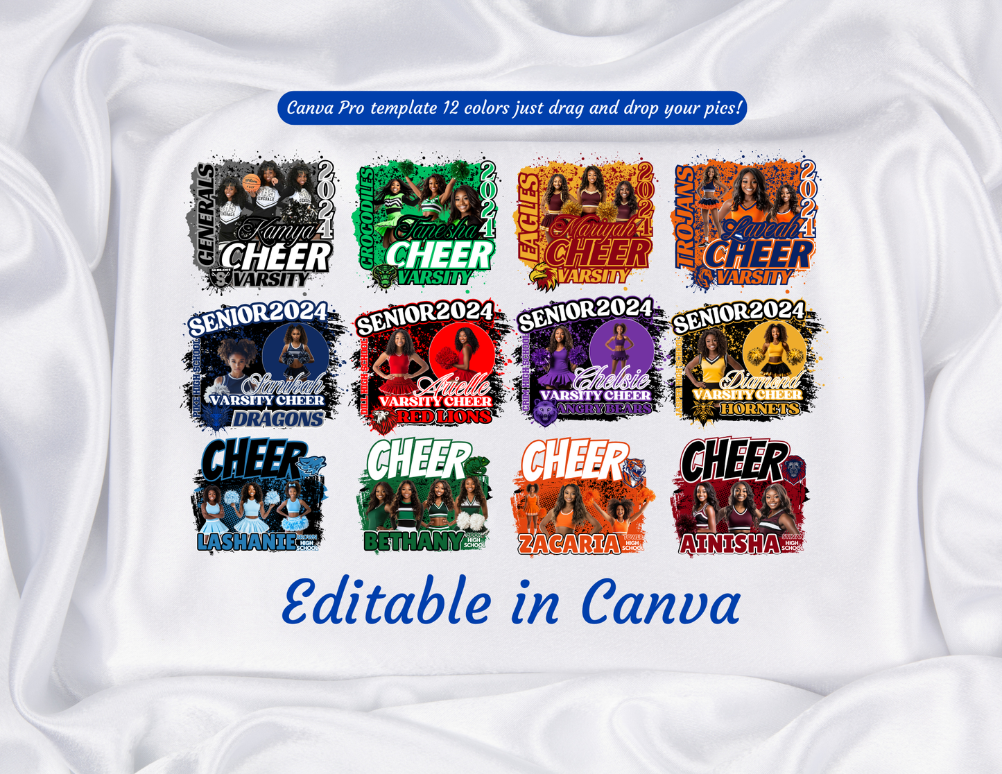 2024 Ultimate Cheer Template Bundle with mockups