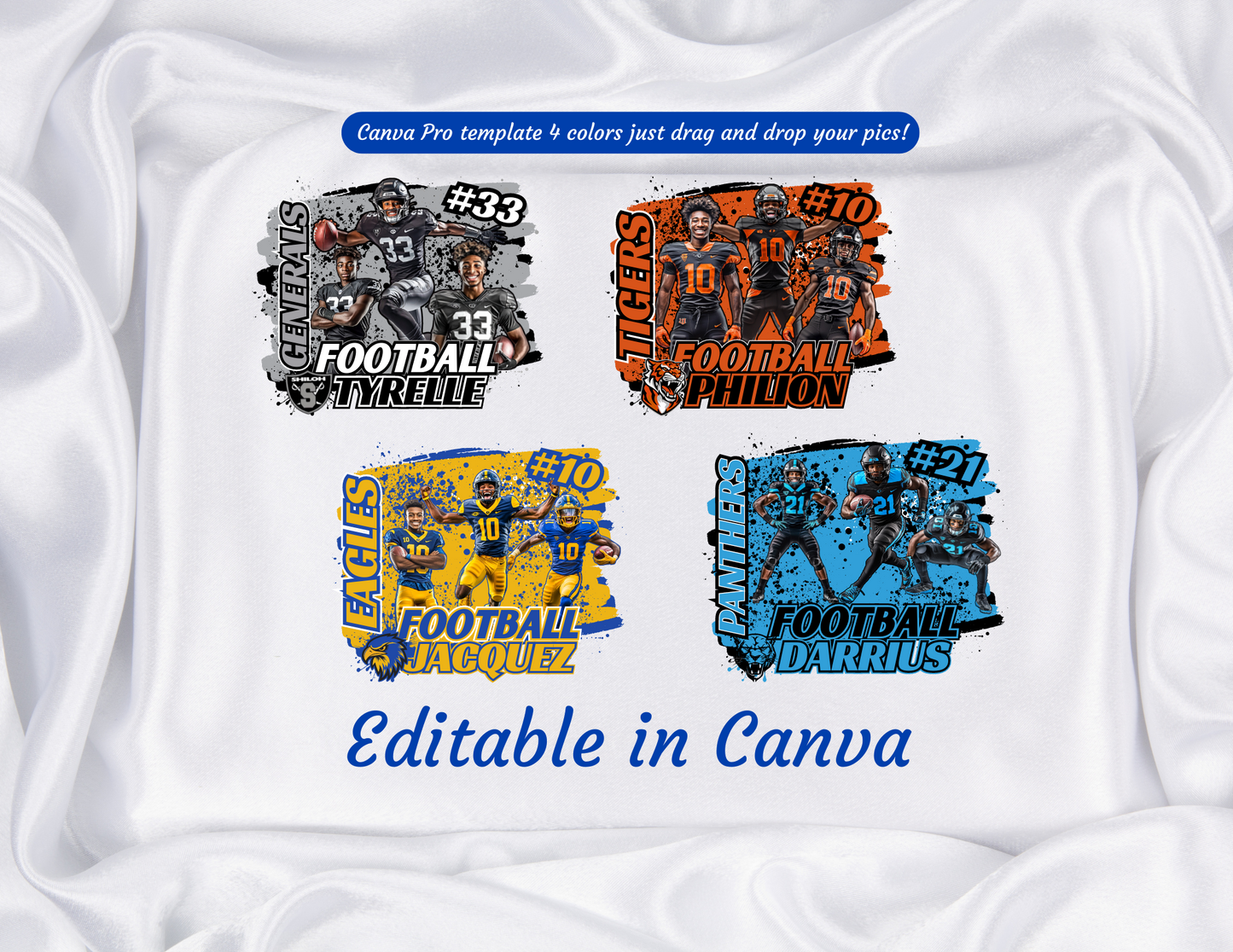 2024 Football1 Template Bundle with mockups