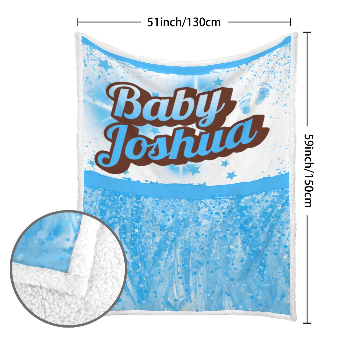 Baby Joshua Double-Layer Fleece Blanket 51"x59"