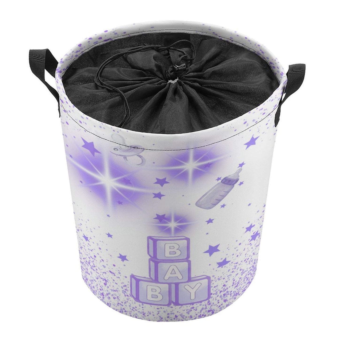 Baby Stars Drawstring Laundry Basket 44x35cm