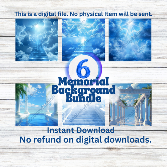 6 Memorial Oasis Background Template Bundle