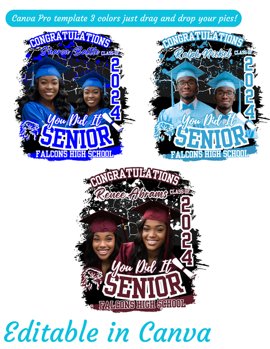 2024 Senior Graduate Template Design Bundle
