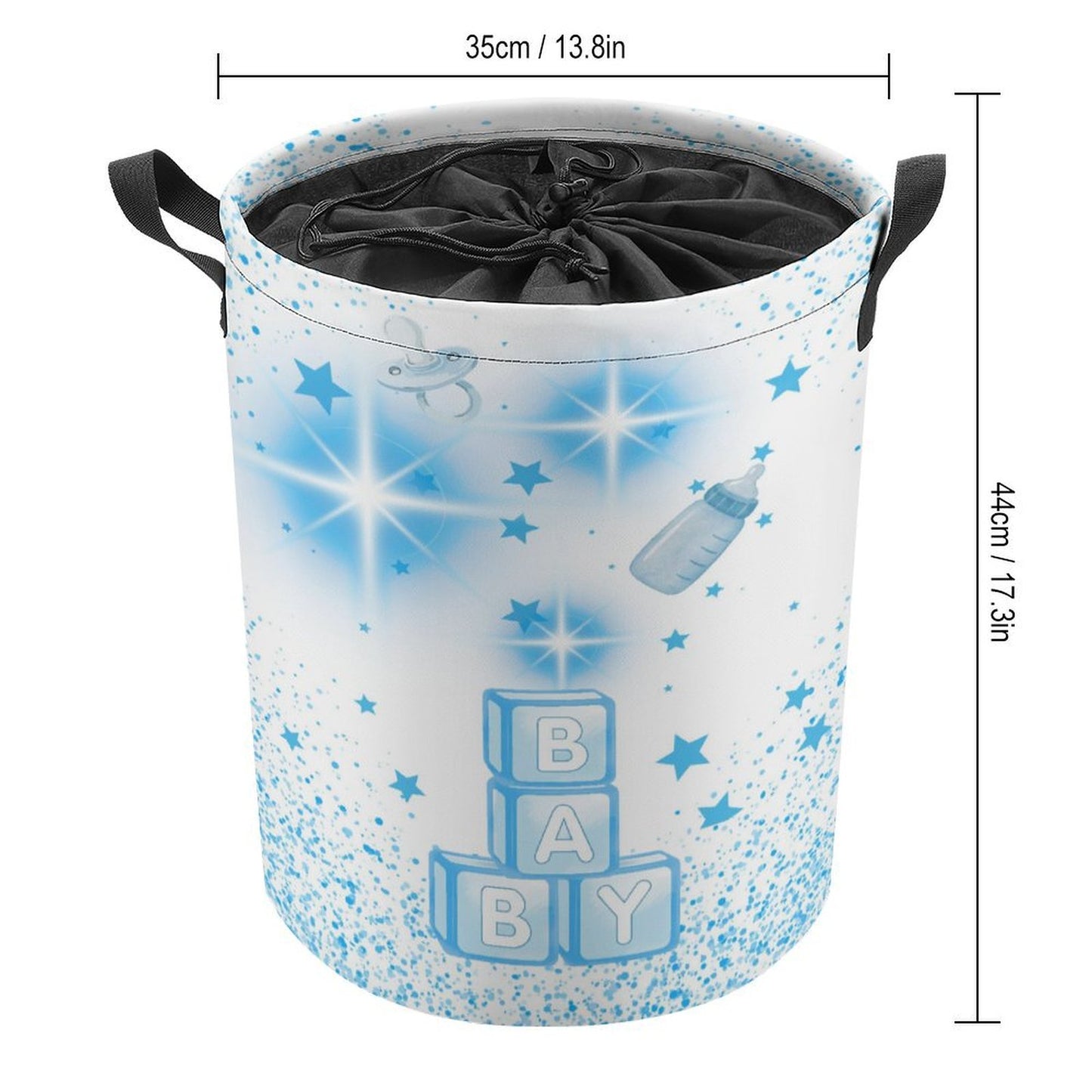 Baby Stars Drawstring Laundry Basket 44x35cm
