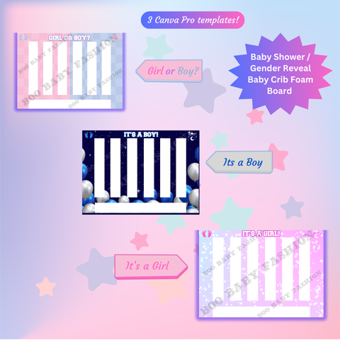 Baby Foam Crib template bundle gift box