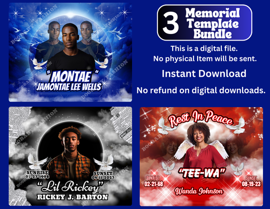 Memorial Waterfall Template Bundle